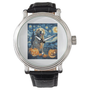 Golden Retriever Pumpkin Starry Night Dog Mom Van Watch