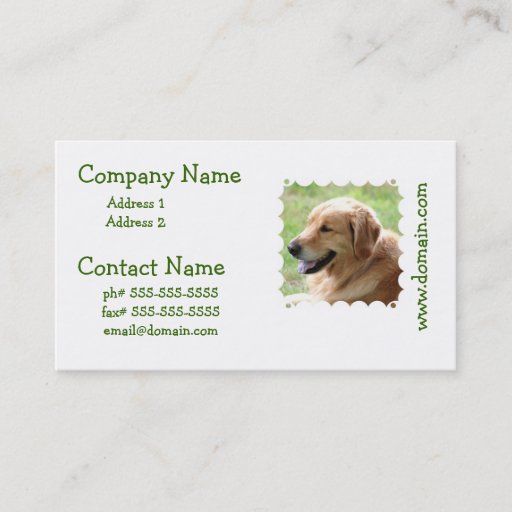 Customizable Golden Retriever Pup Business Cards