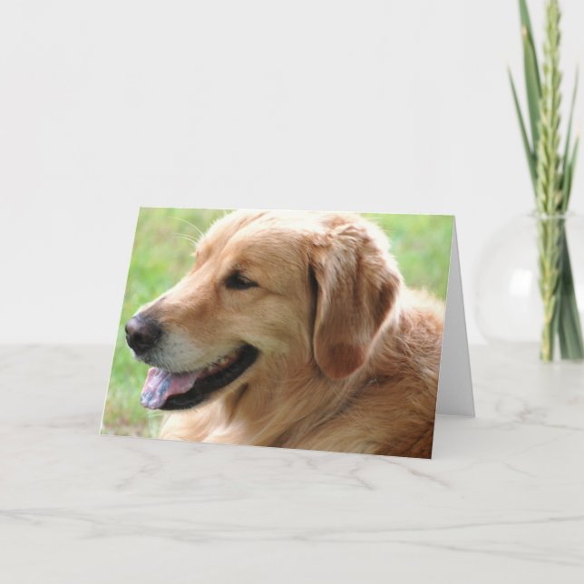Golden Retriever Pup Greeting Card (Front)