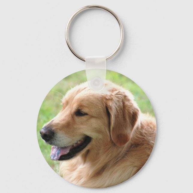 Golden Retriever Pup Keychain (Front)