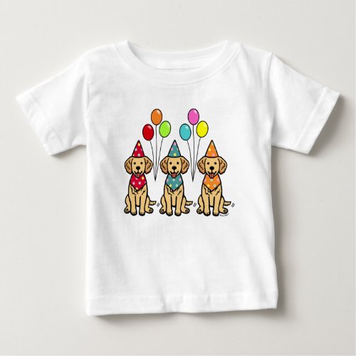 Golden Retriever Puppies Birthday Baby T_Shirt