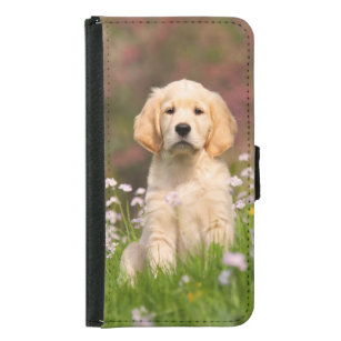 Golden Retriever puppy a cute Goldie Animal Photo Wallet Phone Case For Samsung Galaxy S5