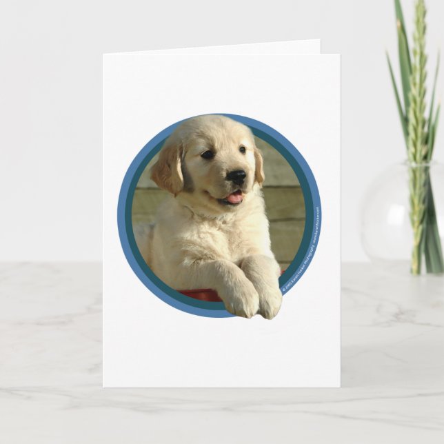 Golden Retriever Puppy Art Card (Front)