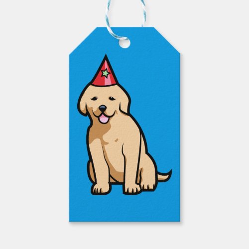 Golden Retriever Puppy Birthday Gift Tags