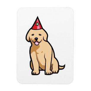 Golden Retriever Puppy Birthday Magnet