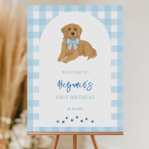 Golden Retriever Puppy Birthday Party Welcome Foam Board