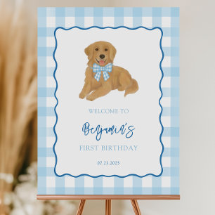 Golden Retriever Puppy Birthday Party Welcome Foam Board