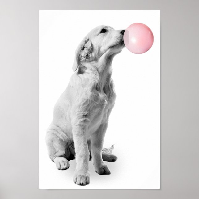Golden Retriever Puppy Bubble Nursery Child Poster (Front)