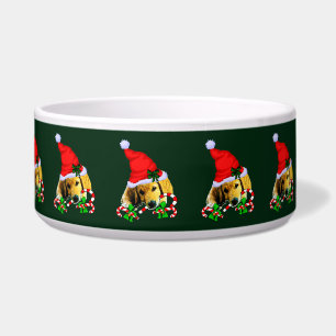 Golden Retriever Puppy Christmas Bowl