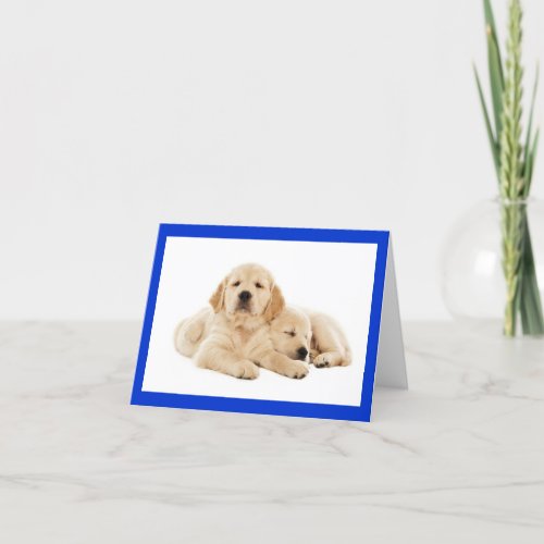 Golden Retriever Puppy Dog Blank Note Card