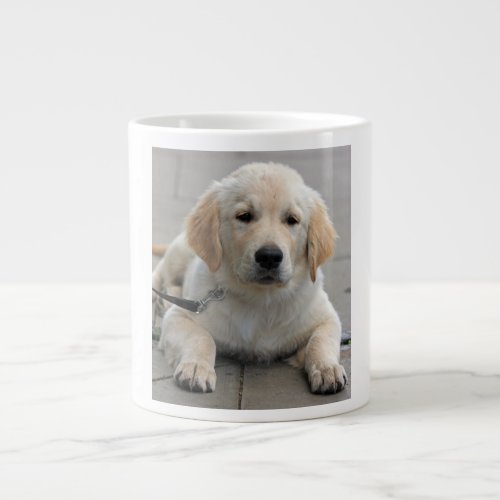 Golden Retriever puppy dog cute beautiful photo Large Coffee Mug