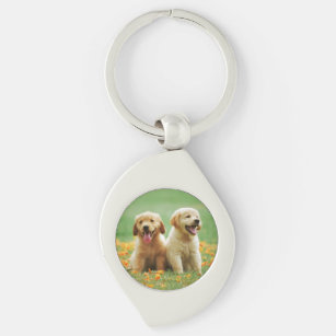 Golden Retriever puppy dog keychain