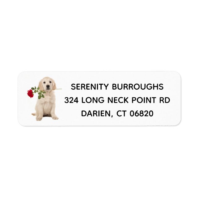 Golden Retriever Puppy Dog Love - Puppies Pup Label (Front)