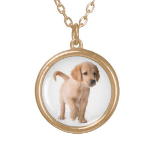 Golden Retriever Puppy Dog Pendant Necklace
