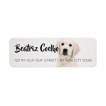 Golden Retriever Puppy Dog Themed Decorative Plain Label by red_dress at Zazzle