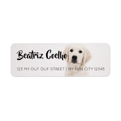 Golden Retriever Puppy Dog Themed Decorative Plain Label