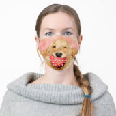 Golden Retriever Puppy Face Mask Cover (Worn)