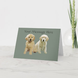 Golden Retriever Puppy Greeting Card