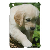 Golden Retriever Puppy in Basket iPad Mini Cover