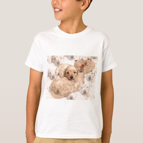 Golden Retriever Puppy Kids T_Shirt