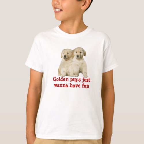 Golden Retriever Puppy Kids Unisex Shirt