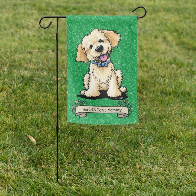 Golden Retriever Puppy KiniArt Garden Flag (In SItu)