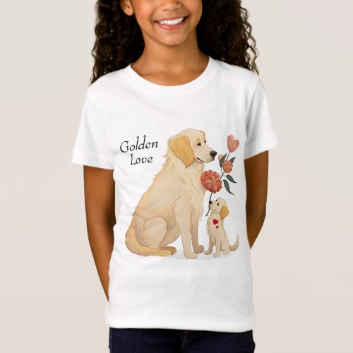 Golden Retriever Puppy Mothers Day T_Shirt