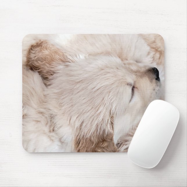 Golden Retriever Puppy Mouse Pad (With Mouse)