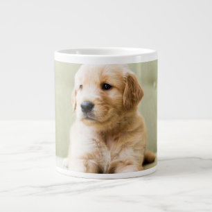 Golden Retriever Puppy on Couch Giant Coffee Mug