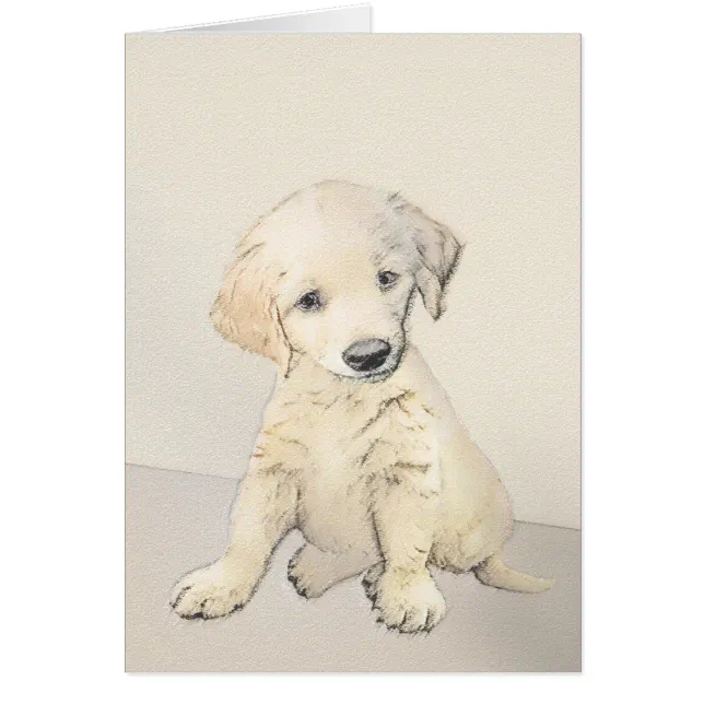 Golden Retriever Puppy Painting Original Dog Art