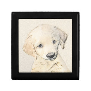 Golden Retriever Puppy Painting - Original Dog Art Gift Box