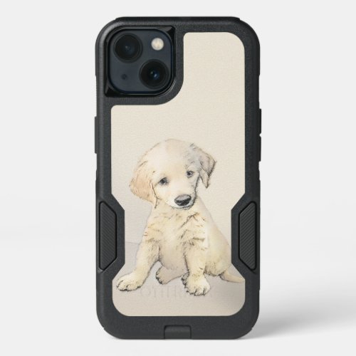 Golden Retriever Puppy Painting _ Original Dog Art iPhone 13 Case