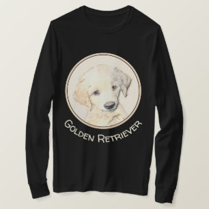 Golden Retriever Puppy Painting - Original Dog Art T-Shirt