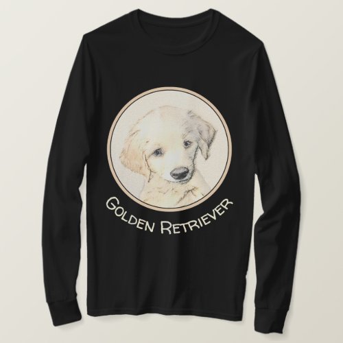 Golden Retriever Puppy Painting _ Original Dog Art T_Shirt