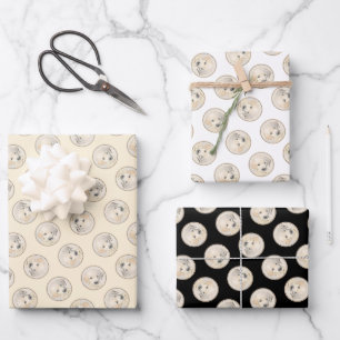 Golden Retriever Puppy Painting Original Dog Art Wrapping Paper Sheets