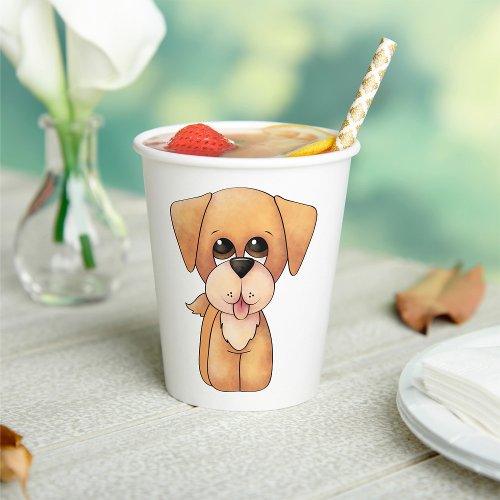 Golden Retriever Puppy Paper Cups