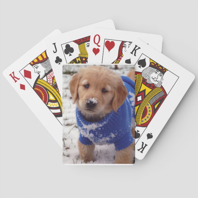 Golden Retriever Puppy Poker Cards (Back)
