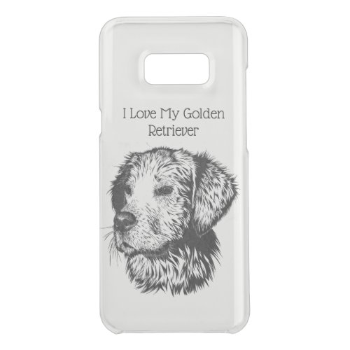 Golden retriever puppy portrait in black and white uncommon samsung galaxy s8 case