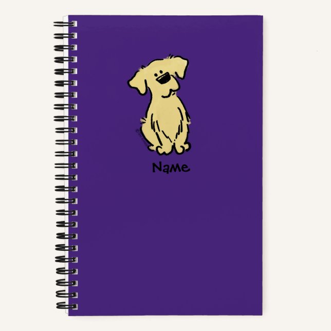 Golden Retriever Puppy - Purple - Notebook (Front)