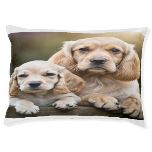 Golden Retriever Puppy Siblings Cozy Pet Bed