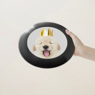 Golden Retriever Puppy Sleepy in Crown Wham-O Frisbee