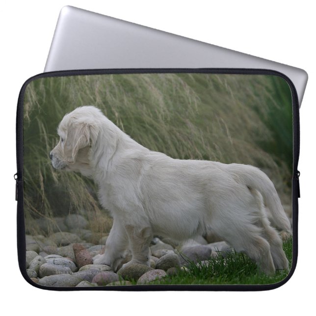 Golden Retriever Puppy Standing Laptop Sleeve (Front)