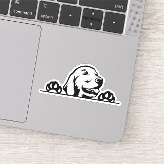Golden retriever puppy sticker
