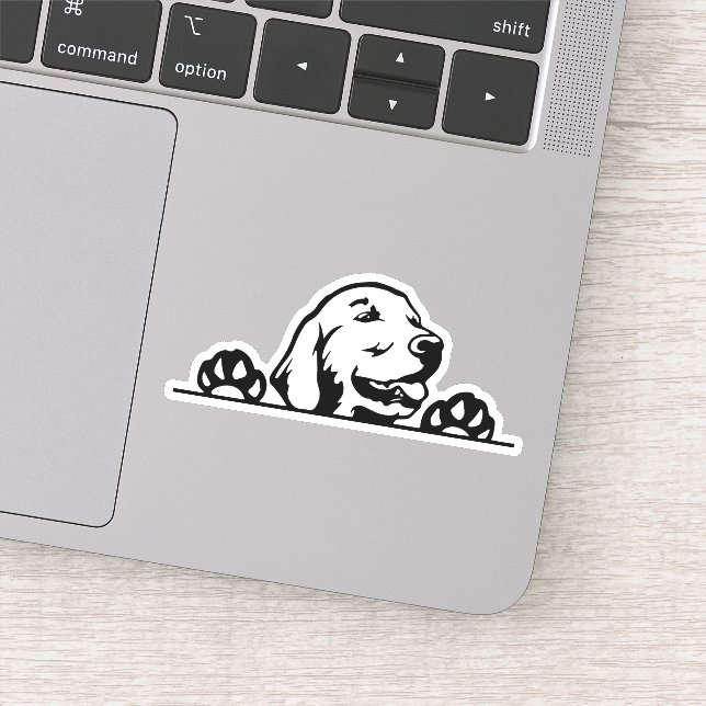 Golden retriever puppy sticker (Detail)
