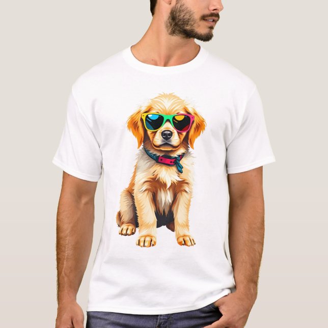 Golden Retriever Puppy T-Shirt (Front)