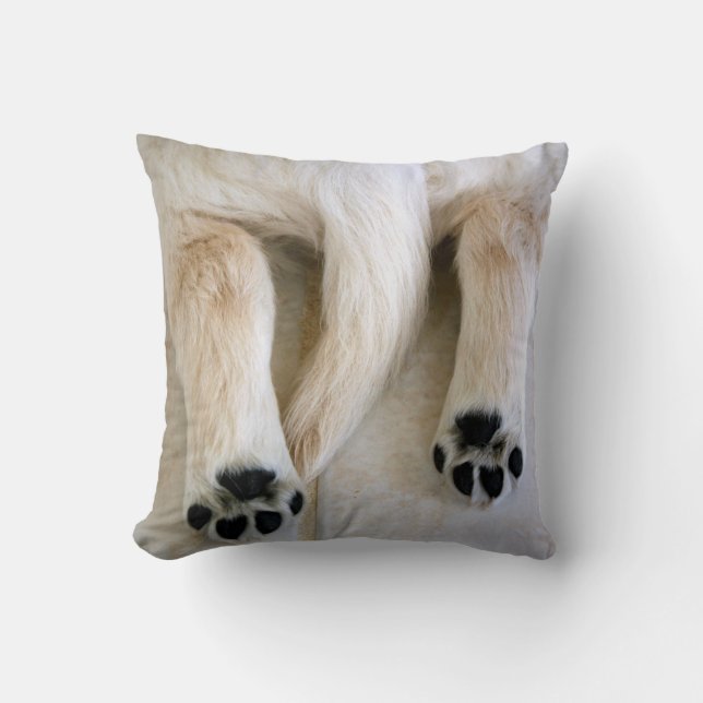 Golden Retriever Puppy Toes Throw Pillow (Front)
