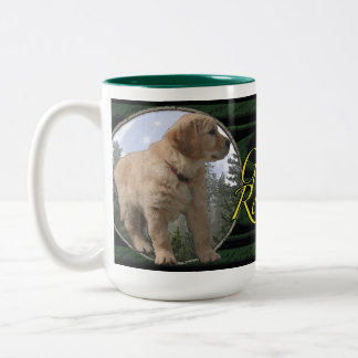 Golden Retriever puppy Two-Tone Coffee Mug