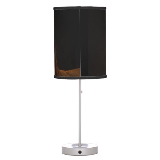 Golden Retriever Purebred Portrait Table Lamp (Back)