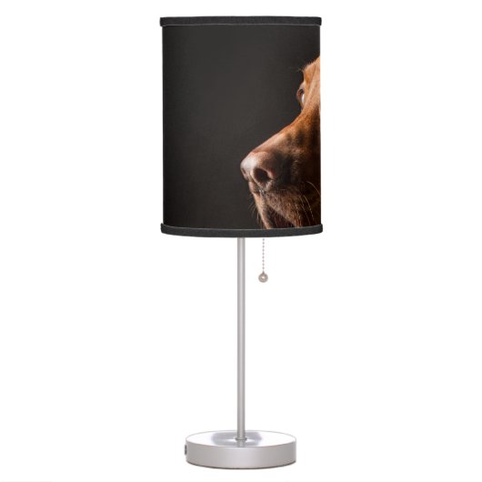 Golden Retriever Purebred Portrait Table Lamp (Left)