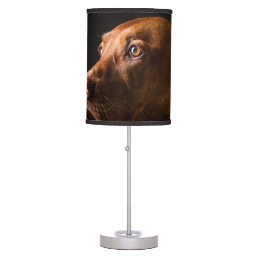 Golden Retriever Purebred Portrait Table Lamp (Front)